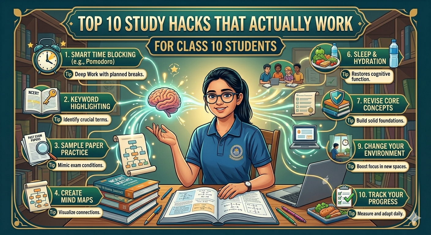 Top 10 Study Hacks That Actually Work for Class 10 Students